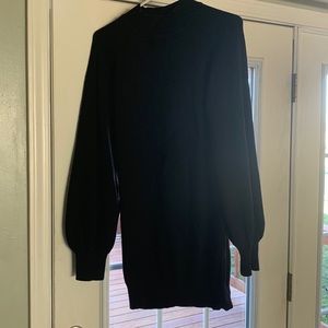 Black shirt sweater dress
